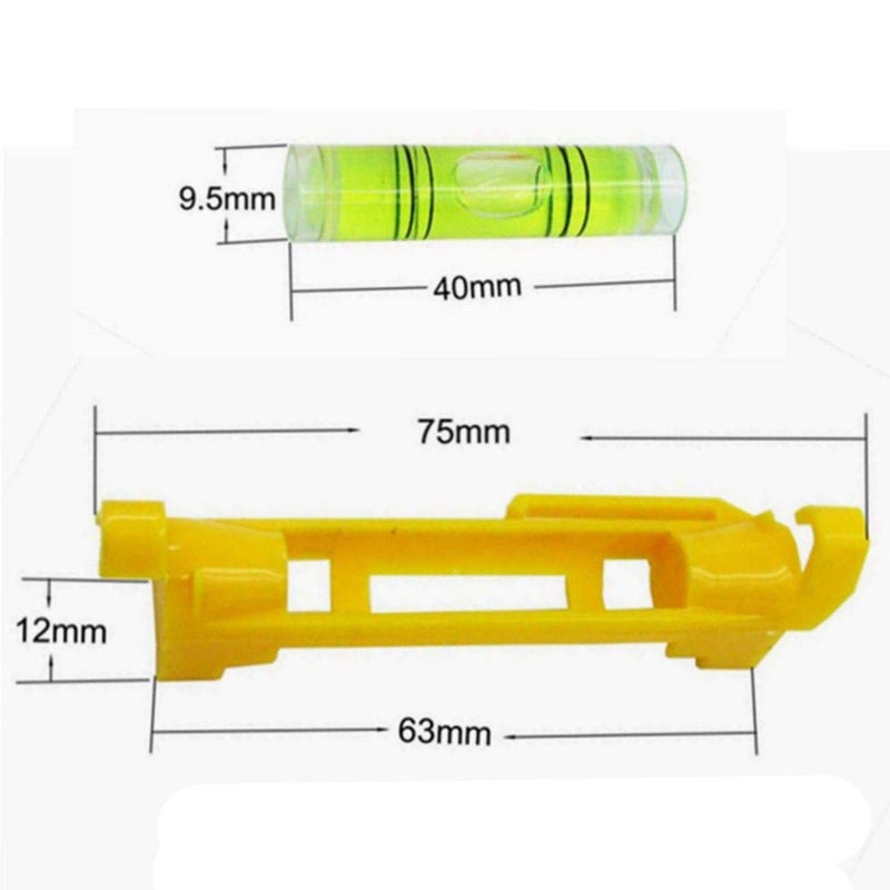 YOTOM 7 pcs Hanging Bubble Line Level for Building Trades, Engineering, Surveying, Metalworking and other Equipment Measure (Yellow - 7 Pack) - Image 3